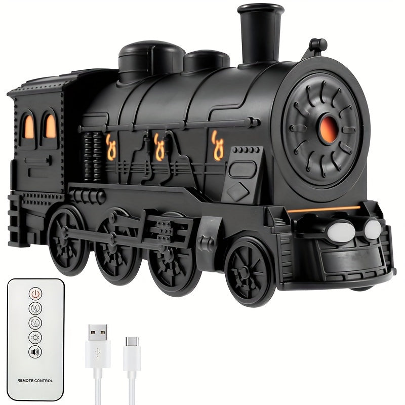 TrainShaped USB Aromatherapy Diffuser with Night Light  Remote  Dual Cool Mist Spray Perfect for Home Office or Hotel